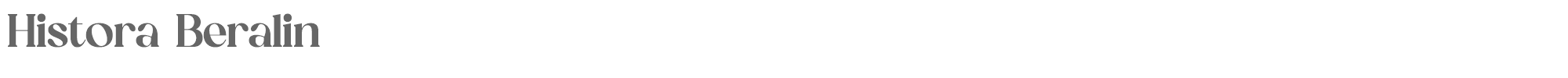 Sample characters Histora Beralin Font